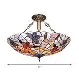 16/20.5 Wide Butterfly Shell Ceiling Flush Mount - Mediterranean Design 3/4 Silver Semi Lights