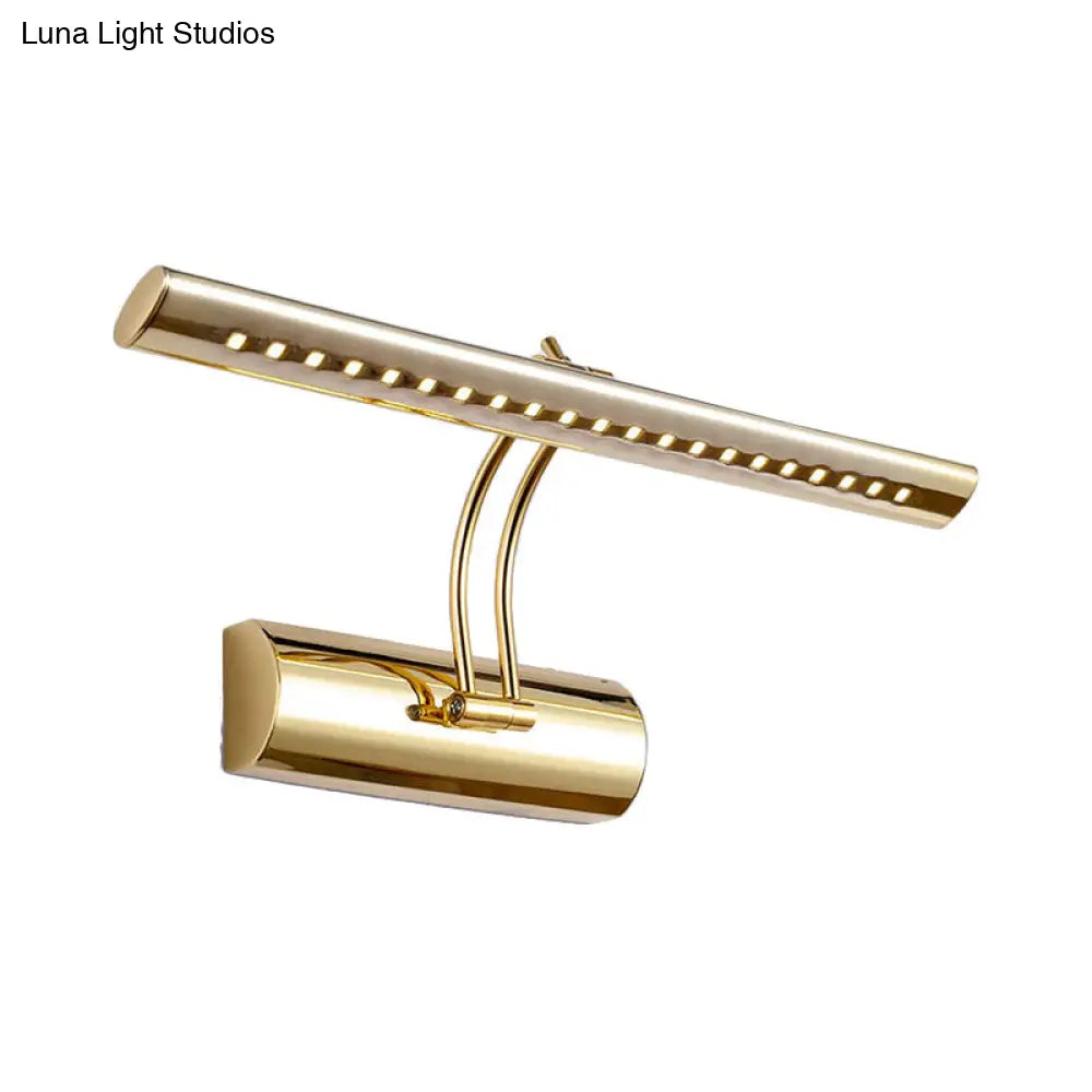 16/21.5 Modern Metal Led Bathroom Vanity Wall Sconce In Gold Finish