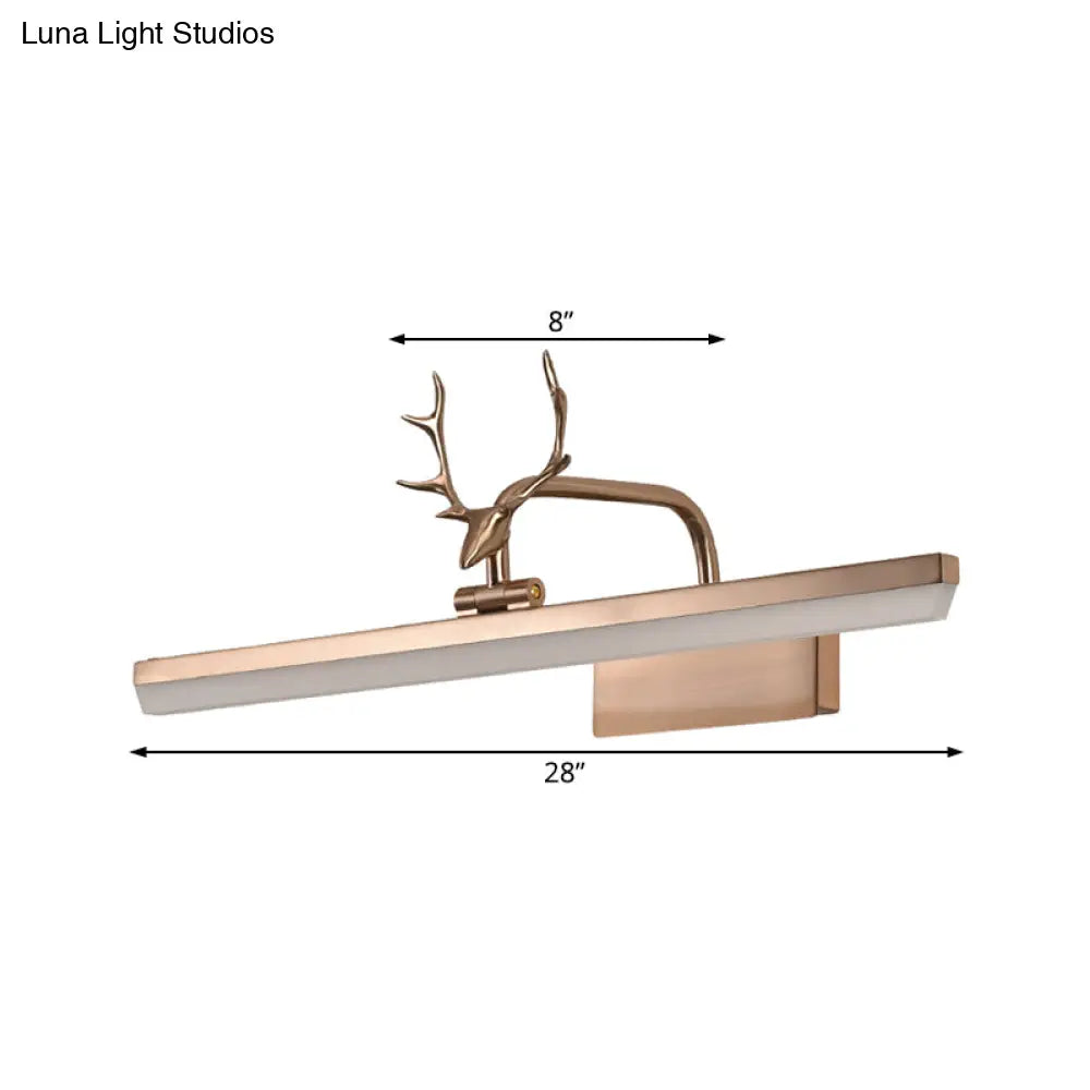 16/22/28 W Rectangular Vanity Mirror Light With Rotatable Acrylic Wall Lighting