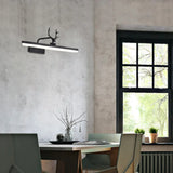 16/22/28 W Rectangular Vanity Mirror Light With Rotatable Acrylic Wall Lighting Black / 28