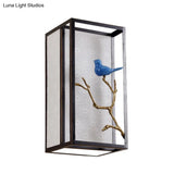 16/31.5 H Black Fabric Wall Mounted Light: Classic 1-Light Sconce For Living Room