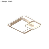 16-35.5’ W Modern White Rectangle Ceiling Light With High Penetrated Acrylic Led - Flushmount In