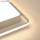 16-35.5’ W Modern White Rectangle Ceiling Light With High Penetrated Acrylic Led - Flushmount In