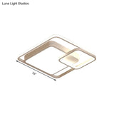 16-35.5’ W Modern White Rectangle Ceiling Light With High Penetrated Acrylic Led - Flushmount In
