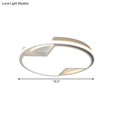 16.5’/20.5’ W White Round Flush Mount Led Ceiling Light - Stylish And Modern Fixture For Bedroom