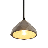 Vintage Cement Pendant Hanging Lamp: Bowl/Cylinder/Semi Circle Shape 1 Light Grey - Ideal For Dining