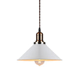 Stylish Metal Pendant Light With Cone/Saucer/Dome Shade - Loft Design In White Ideal For Restaurants