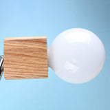 Semi Flush Industrial Ceiling Lamp With Wood Accents - 3/5-Light Metal Open Bulb Fixture For Bedroom