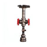 Steampunk Wrought Iron Semi-Flush Ceiling Fixture - Bronze Piped 1 Light For Living Room