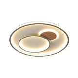 16.5’/20.5’ W Acrylic Round Modernist Led Ceiling Lamp - Grey (Warm/White Light)