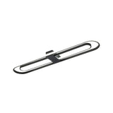 Black Dual Rectangle Led Flush Ceiling Light Modern Metallic Mount Fixture 16’/23.5’/31.5’