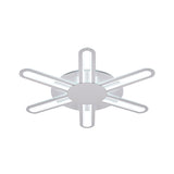 Contemporary Metallic Blossom Flush Mount Led Light In Warm/White - 29.5/34/30.5 Wide