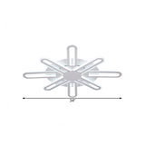 Contemporary Metallic Blossom Flush Mount Led Light In Warm/White - 29.5/34/30.5 Wide