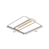 Plastic Flush Ceiling Light - Nordic Design Led 16/19.5 Width White/Warm