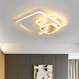 Modern Metallic Led Gold Flush Mount Ceiling Lamp In Warm/White Light 16.5/20.5 Wide / 16.5 Warm
