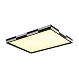 Modern Acrylic Led Black Flush Mount Light Warm/White 16/19.5/37.5 Wide