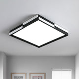 Modern Acrylic Led Black Flush Mount Light Warm/White 16/19.5/37.5 Wide / 16 White
