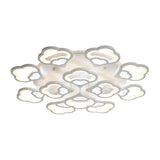 Led Flower Acrylic Ceiling Flush Light - 12 Head White Fixture With Warm/White Perfect For Bedroom