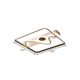 Contemporary Black Square Frame Led Flush Mount Ceiling Light - 16/19.5/23.5 Warm/White