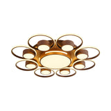 Contemporary Led Ceiling Light With Acrylic Shade Available In Warm/White - 2/4/6 Lights Flush Mount