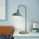 Nordic Metallic Dome Nightstand Lamp - Stylish Single Bulb Bedside Table Light (Pink/Yellow/Blue)