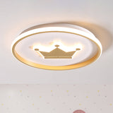 Gold/Coffee Crown & Monkey Led Ceiling Light For Kids Bedroom Gold