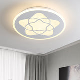Metallic Led Bedroom Flush Mount Lamp With Moon Star And Heart Designs For Kids Rooms White /