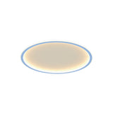 Minimalist Pink/Blue Led Flush Mount Ceiling Light For Bedroom