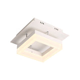 Modern Led Ceiling Semi Flush Mount Light - Acrylic Round/Square Shape Warm/White Lighting For
