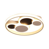 White Led Circle Flush Mount Ceiling Light For Living Room 16.5/19.5 Wide
