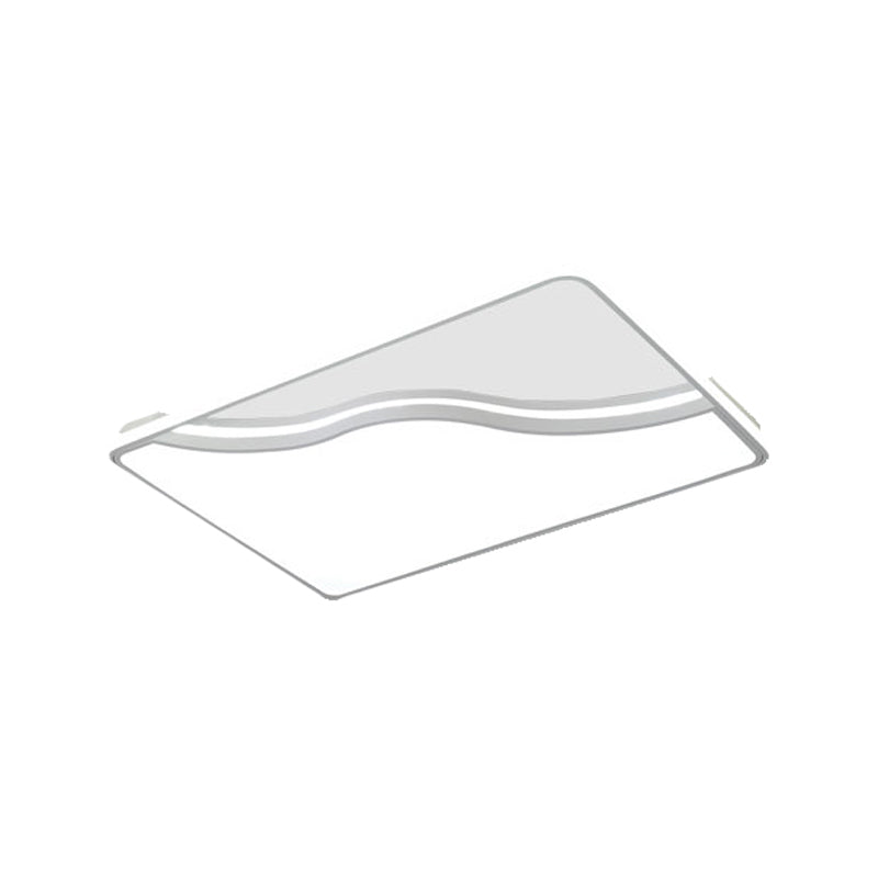 Modern Led Ceiling Light Fixture For Bedroom - Simple Acrylic Design Black/White 16/19.5/35.5 W
