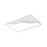 Modern Led Ceiling Light Fixture For Bedroom - Simple Acrylic Design Black/White 16/19.5/35.5 W