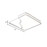 Modern Led Ceiling Light Fixture For Bedroom - Simple Acrylic Design Black/White 16/19.5/35.5 W