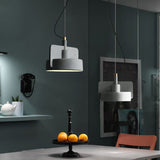 Geometric Cement Pendant Light - Industrial Style Grey/Beige/Pink 6/8/9W