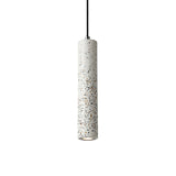 Nordic Concrete Pendant Light - 1-Light Black/White/Yellow Suspension