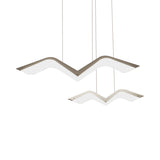 Seagull Multi Light Pendant: Sleek Acrylic Shade Led Hanging Lamp In White (2/3/4/5 Seater)