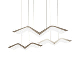 Seagull Multi Light Pendant: Sleek Acrylic Shade Led Hanging Lamp In White (2/3/4/5 Seater)