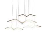Seagull Multi Light Pendant: Sleek Acrylic Shade Led Hanging Lamp In White (2/3/4/5 Seater)