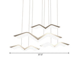 Seagull Multi Light Pendant: Sleek Acrylic Shade Led Hanging Lamp In White (2/3/4/5 Seater)