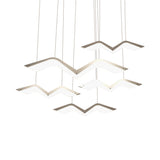 Seagull Multi Light Pendant: Sleek Acrylic Shade Led Hanging Lamp In White (2/3/4/5 Seater)
