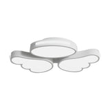 Round Wing Flush Ceiling Light - Cartoon Acrylic Led Flushmount Lighting Bedroom Decor