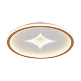 Simple Round Flush Mount Lamp: Acrylic Black/Gold Led Lighting Warm/White Light For Bedroom