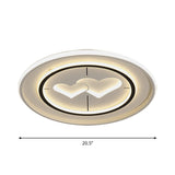 Modernist Led Flush Mount Lamp In White - Round/Square/Rectangle Design Warm/White Light
