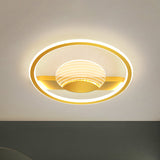 Nordic Black/Gold Acrylic Led Flush Mount Ceiling Lamp For Bedroom Gold