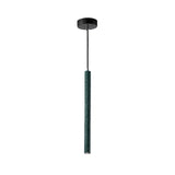 Nordic Cement Tube Pendant Light 1 Yellow/Blue/Green Hangs 12 Or 21.5H