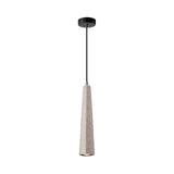 Alshain - Nordic 1 Light Pendant Lighting With Concrete Shade Black/Grey/Brown Tapered Hanging