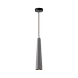 Alshain - Nordic 1 Light Pendant Lighting With Concrete Shade Black/Grey/Brown Tapered Hanging