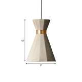 Nordic Cement Geometric Pendant Light Grey 1-Light 9/10 Wide