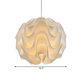 Acrylic Meringue Ceiling Light - Single White Pendant Simple & Stylish Design 7/9/12 Wide