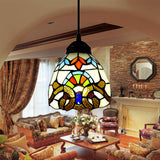 Baroque Art Glass Pendant Light - Multi-Color Bell Ceiling Fixture Black